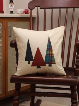 Crown of Poppies - Tartan Pines Christmas Story Cushion Cover - Multi-Color (16 X 16 Inches)