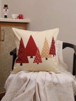 Crown of Poppies - Tartan Pines Christmas Story Cushion Cover - Multi-Color (16 X 16 Inches)