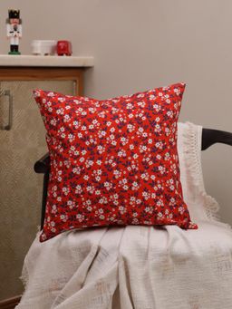 Crown of Poppies - Crimson Pines Christmas Story Cushion Cover - Multi-Color (16 X 16 Inches)
