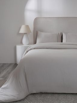 Maspar - 100% Cotton King Size Solid Duvet Cover For Mild Winter