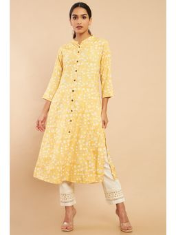 Soch - Women Mustard Printed Kurta