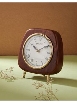 Fabindia - Brown Wooden Kaushal Table Clock