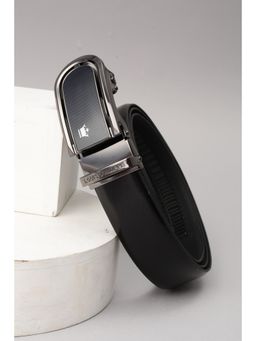 Louis Philippe - Men Black Solid Genuine Leather Formal Belt