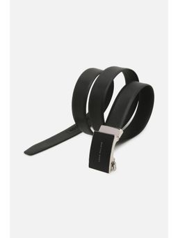 Louis Philippe - Men Black Solid Genuine Leather Formal Belt