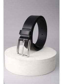 Louis Philippe - Men Black Solid Genuine Leather Formal Belt