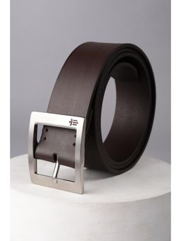Louis Philippe - Men Brown Solid Genuine Leather Formal Belt