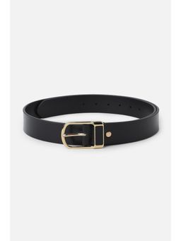 Peter England - Men Black Solid Genuine Leather Belt