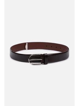 Peter England - Men Brown Textured Genuine Leather Belt