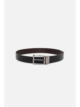 Peter England - Men Black Solid Genuine Leather Reversible Belt