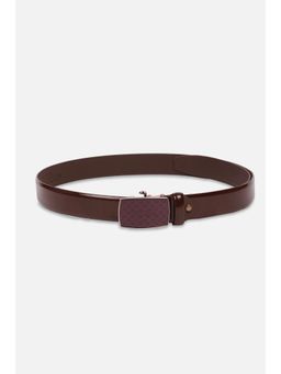 Peter England - Men Brown Solid Genuine Leather Belt