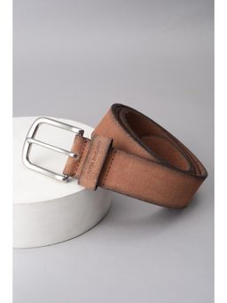 Peter England - Men Brown Solid Genuine Leather Belt