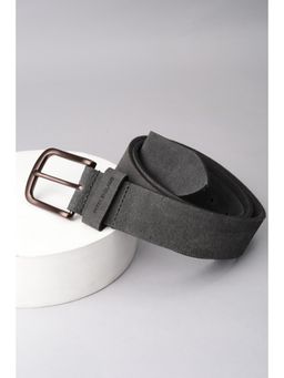 Peter England - Men Grey Solid Genuine Leather Belt