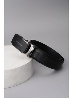 Van Heusen - Men Black Textured Formal Belt
