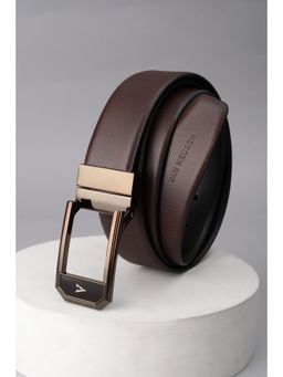 Van Heusen - Men Brown Textured Formal Reversible Belt