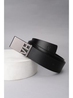 Van Heusen - Men Black Textured Formal Belt