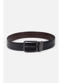 Van Heusen - Men Black Textured Formal Reversible Belt