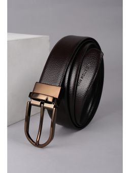 Van Heusen - Men Brown Textured Formal Reversible Belt