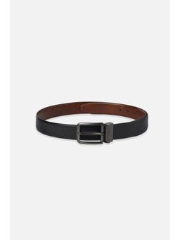 Van Heusen - Men Black Textured Formal Reversible Belt