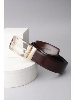 Van Heusen - Men Brown Solid Formal Reversible Belt