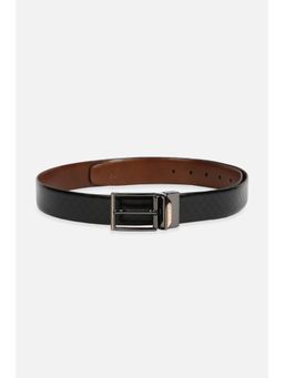 Van Heusen - Men Black Textured Formal Reversible Belt