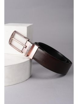 Van Heusen - Men Brown Textured Formal Reversible Belt