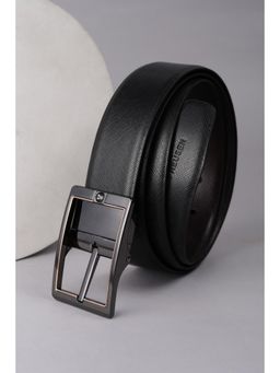 Van Heusen - Men Black Textured Formal Reversible Belt