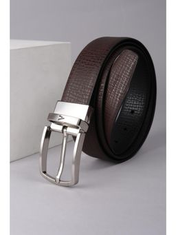Van Heusen - Men Brown Textured Formal Reversible Belt