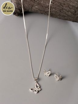 Pipa Bella by Nykaa Fashion - Dew by PB Contemporary CZ Stone Butterfly Jewellery Set