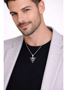 SKO - Miora Black Geometric V-Triangle Pendant