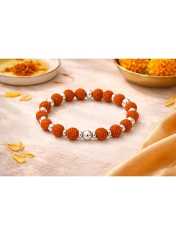 SKO - Miora Orange Rudraksha Bead Bracelet