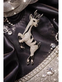 Miora - Silver Regal Deer Brooch