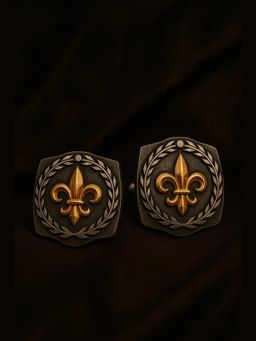 SKO - Miora Black Fleur-De-Lis Cufflinks