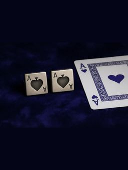 SKO - Miora Silver Ace Of Hearts Cufflinks