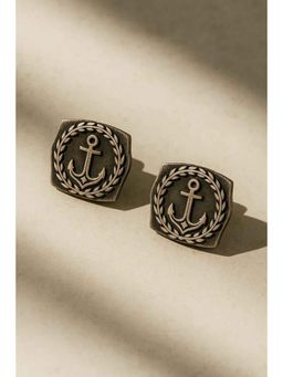 SKO - Miora Black Anchor Crest Cufflinks