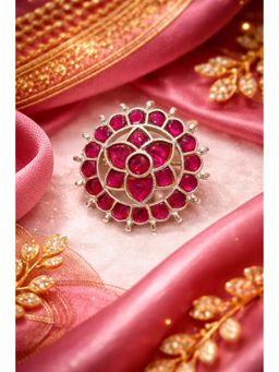 SKO - Miora Red Red Zircon Brooch
