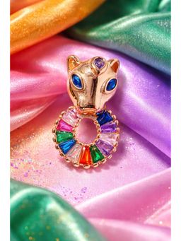Miora - Rose Gold Prism Panther Mini Brooch