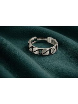 SKO - Miora Silver Cutwork Pattern Open Ring