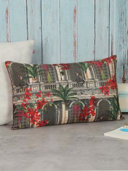 India Circus by Krsnaa Mehta - Pretty Monkey Mischief Blended Velvet Cushion Cover