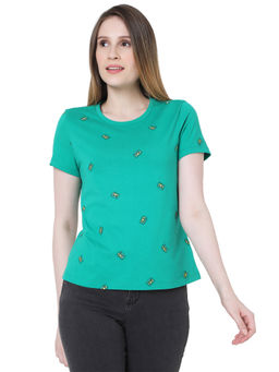 VERO MODA - Curve Women Green T-Shirt