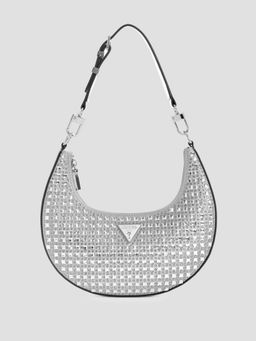 Guess - Women Silver Embellished Lua Shoulder Bag (S)