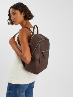 Accessorize London - Women Brown Smart Zip Around Backpack