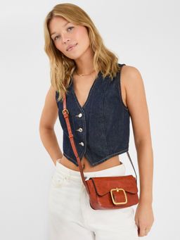 Accessorize London - Women Faux Croc Sling Bag