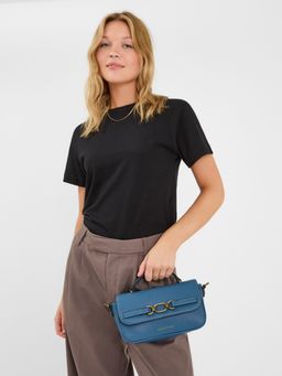 Accessorize London - Women Blue Snaffle Sling Bag