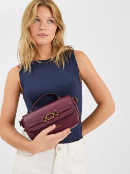 Accessorize London - Women Burgundy Snaffle Sling Bag