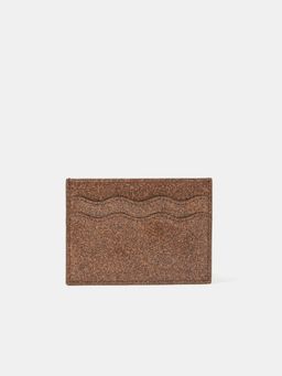 Accessorize London - Women Brown Sparkle Glitter Card Case
