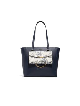 Aldo - Women Navy Blue Tote Bag and Pouch with Detachable Chain