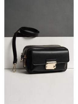 Van Heusen - Women Black Solid Casual Sling Bag