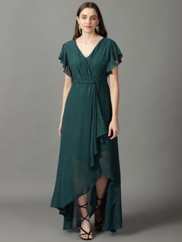 SHOWOFF - Womens Green Embellished Maxi Dress