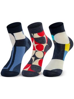 Bonjour - Men Graphic Pop Designer Ankle Socks (Pack Of 3)