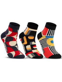 Bonjour - Men Graphic Pop Designer Ankle Socks (Pack Of 3)